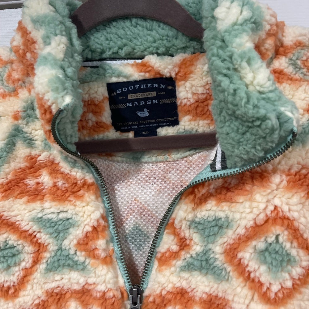 Southern Marsh Jacket - Orange, Cream, and Mint